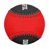 Nur Spritzer Farbe: Schwarz - Rot + Ihre Ideen Baseball (Vorderseite)