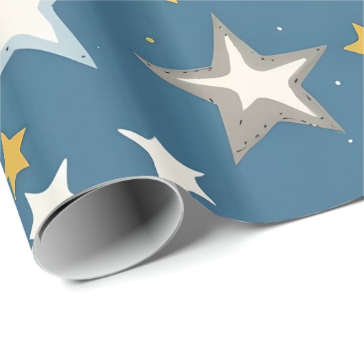 Nur Sterne Geschenkpapier (Rolleneckpunkt)