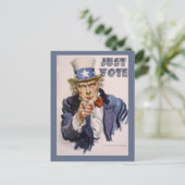 NUR STIMMEN NUR Sam POSTCARDS FÜR DIE Wähler Postkarte (Stehend Vorderseite)