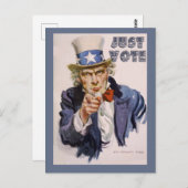 NUR STIMMEN NUR Sam POSTCARDS FÜR DIE Wähler Postkarte (Vorne/Hinten)