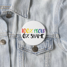 Nur Stolz, nicht Scham | Rainbow Gay Pride T - Shi Button