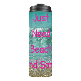 Nur Strand und Sand brauchen Thermosbecher