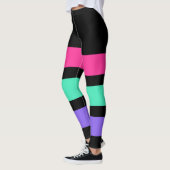 NUR STREIFEN - Rosa, Minze, leichte Lila Leggings (Links)
