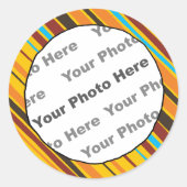Nur Stripes Custom Foto Stickers (Vorderseite)