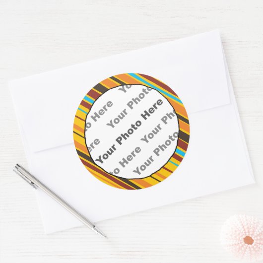 Nur Stripes Custom Foto Stickers (Umschlag)