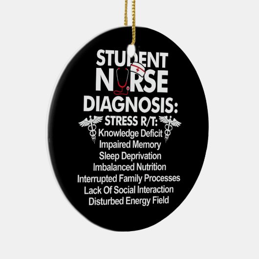 Nur Student der Krankenpflege Krankenpflege Keramik Ornament (Rechts)