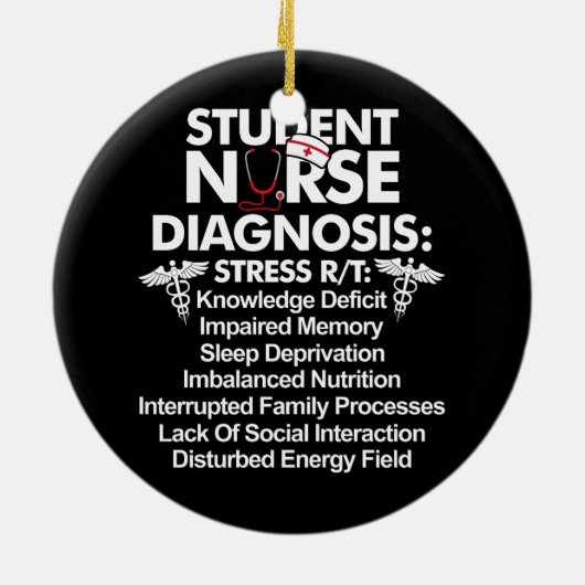 Nur Student der Krankenpflege Krankenpflege Keramik Ornament (Hinten)