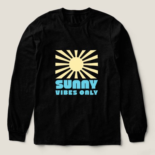 Nur Sunny Vibes - Bold Retro Sunshine Graphic Tri-Blend Shirt (Design Vorderseite)