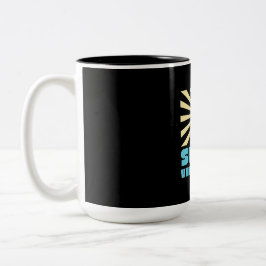 Nur Sunny Vibes - Bold Retro Sunshine Graphic Zweifarbige Tasse
