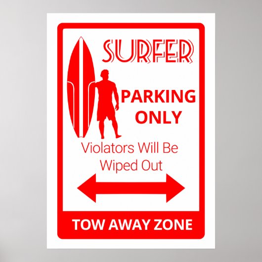 Nur Surfer parken Poster (Vorne)
