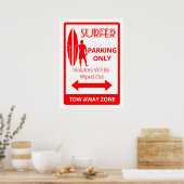 Nur Surfer parken Poster (Küche)
