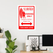 Nur Surfer parken Poster (Heimbüro)