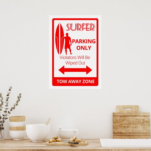 Nur Surfparkplätze Poster (Küche)