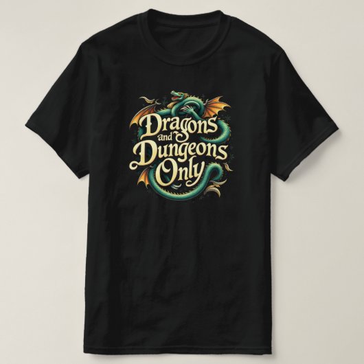 NUR T - Shirt VON DRACHEN UND DUNGEON (Design vorne)
