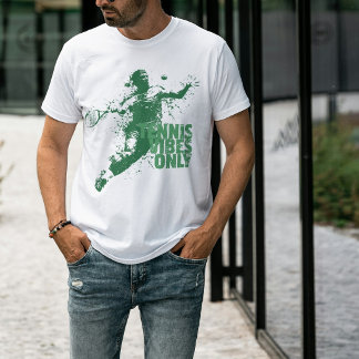 Nur Tennis Vibes Retro Grunge Splatter Sport T-Shirt