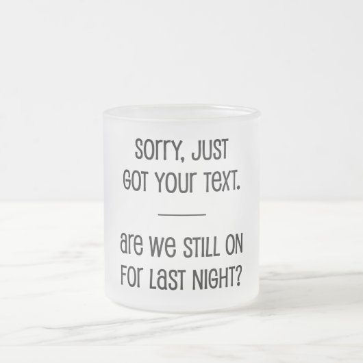 Nur Text Got Mattglastasse (Mittel)
