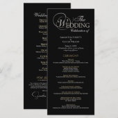 Nur Text-Minimal-Hochzeitsprogramm Programm (Vorne/Hinten)