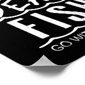 Nur toter Fisch geht mit dem Fluss - Plakat (Ecke)