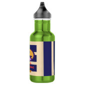 Nur Trinkwasser Grün Edelstahlflasche (Rechts)