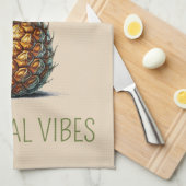 "Nur tropische Bademäntel" Ananassetuch Geschirrtuch (Viertel Falte)