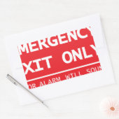 Nur Türalarm für Notausgang wird signalisiert Rechteckiger Aufkleber (Umschlag)