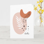 Nur um Hallo Grußkarte sagen Karte (Gelbe Blume)