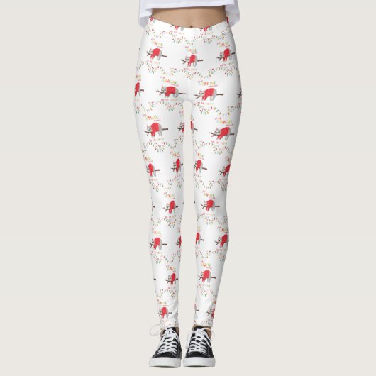 Nur um Sloth Weihnachten herumhängen Leggings (Vorderseite)