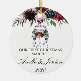 Nur um unsere ersten Weihnachten zu heiraten Keramik Ornament