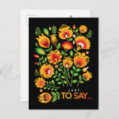 Nur um zu sagen... anpassbare Folklore Postkarte. Postkarte (Vorne/Hinten)