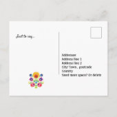 Nur um zu sagen... anpassbare Folklore Postkarte. Postkarte (Rückseite)