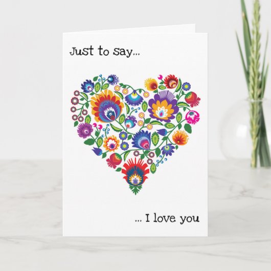 Nur um zu sagen... Valentine's Day Karte (Vorderseite)