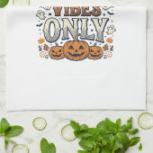 Nur unheimliche Vibes Halloween-Geist-Kürbis-Desig Geschirrtuch (Gefaltet)