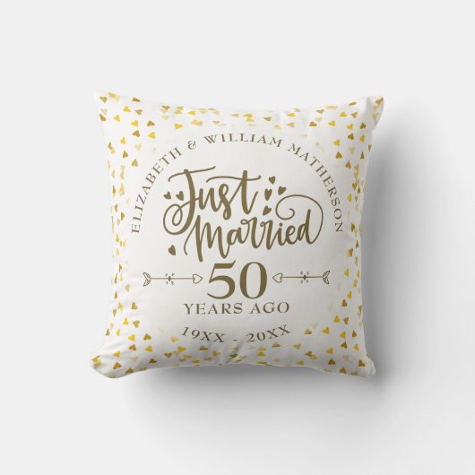 Nur verheiratet 50. Hochzeitstag Kissen (Vorderseite)