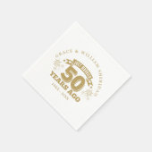 Nur verheiratet 50. Hochzeitstag Serviette (Ecke)