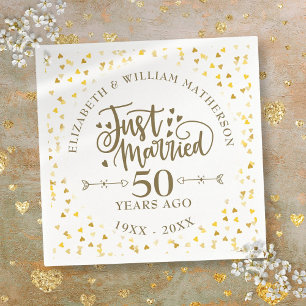 Nur verheiratet 50. Hochzeitstag Serviette