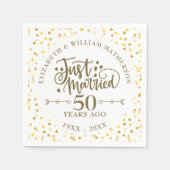 Nur verheiratet 50. Hochzeitstag Serviette (Vorderseite)