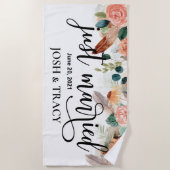 Nur verheiratet, Brautparty Geschenk, Verlobung Ge Strandtuch (Vorderseite)