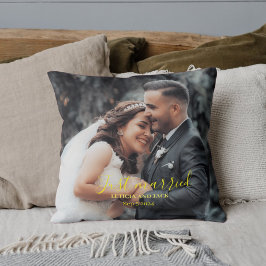 Nur verheiratet Celebrate Liebe mit personalisiert Kissen