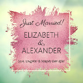 Nur verheiratet! Dusty Rose Imitate Foil Fensteraufkleber (Blatt 3)