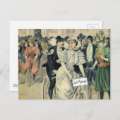 Nur verheiratet Fahrrad fahren Ankündigungspostkarte (Vorne/Hinten)