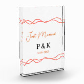 Nur verheiratet fügen Sie ein Paar Namen Datum rot Fotoblock (Links)