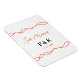 Nur verheiratet fügen Sie ein Paar Namen Datum rot Magnet (Rechte Seite)