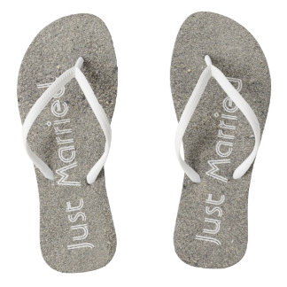 Nur verheiratet geschrieben in Beach Sand Flip Flo Badesandalen