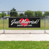 Nur verheiratet große Outdoor-Banner mit Hochzeits Banner (Insitu)