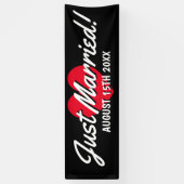 Nur verheiratet große Outdoor-Banner mit Hochzeits Banner (Vertikal)