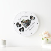 Nur verheiratet Hochzeit Foto Collage Wall Uhr (Zuhause)