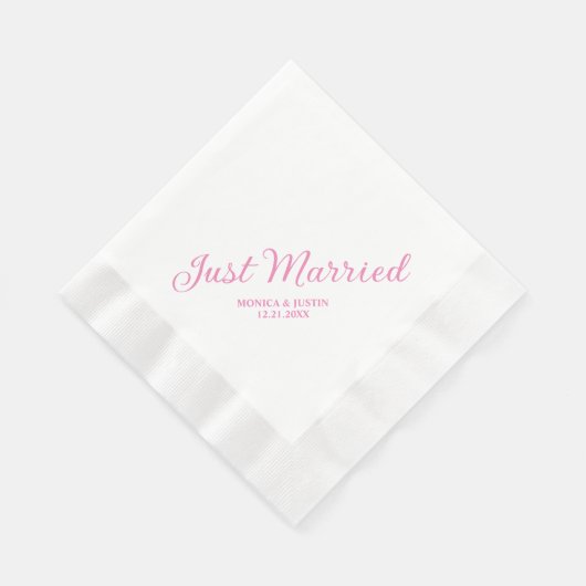 Nur verheiratet Hochzeitscocktail Serviette (Ecke)