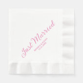 Nur verheiratet Hochzeitscocktail Serviette (Vorderseite)