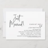 Nur verheiratet, Hochzeitsessen Party Einladung (Vorderseite)