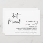 Nur verheiratet, Hochzeitsessen Party Einladung (Vorne/Hinten)